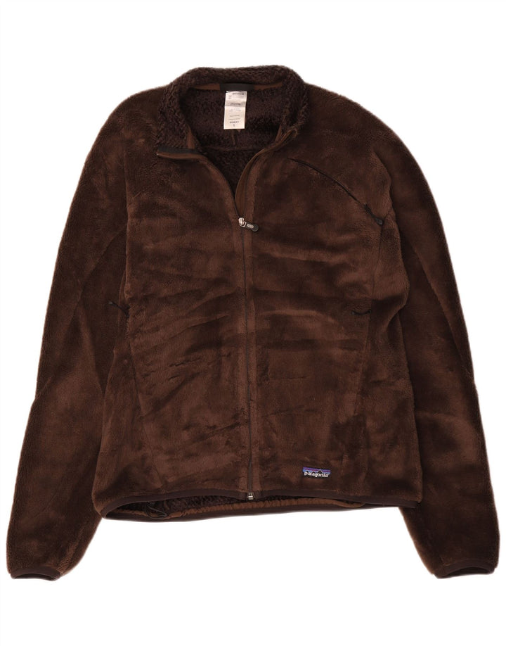 Giacca in pile da donna Patagonia UK 16 Large Marrone Poliestere