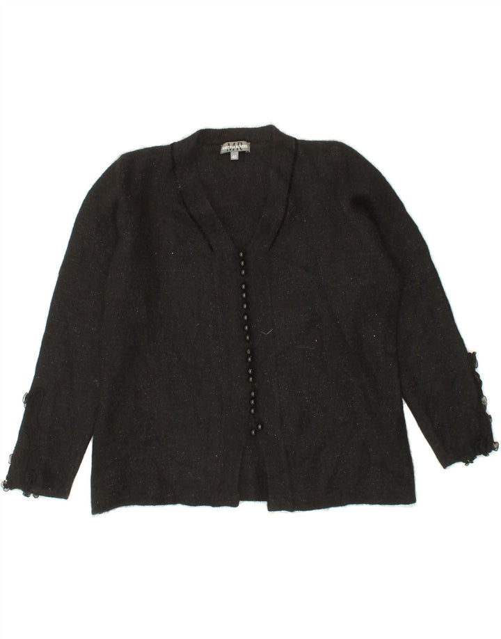 VINTAGE Womens Cardigan Sweater IT 46 Large Black Vintage Vintage and Second-Hand Vintage from Messina Hembry 