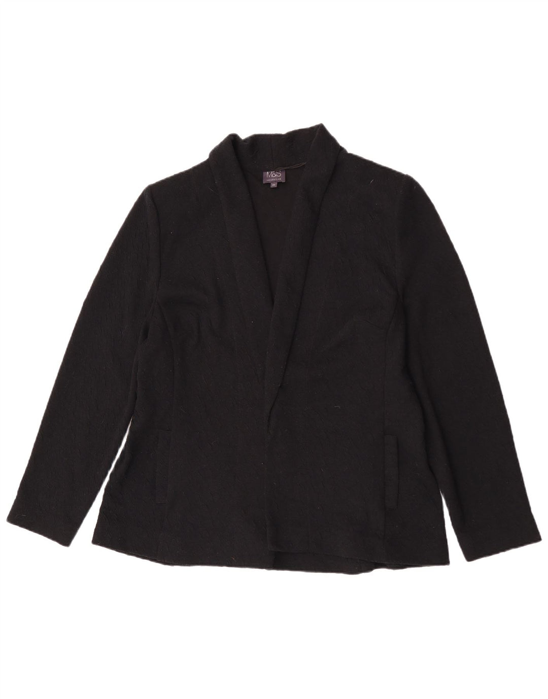 Giacca blazer aperta da donna Marks & Spencer UK 20 2XL poliestere nero