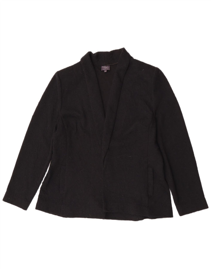 Giacca blazer aperta da donna Marks & Spencer UK 20 2XL poliestere nero