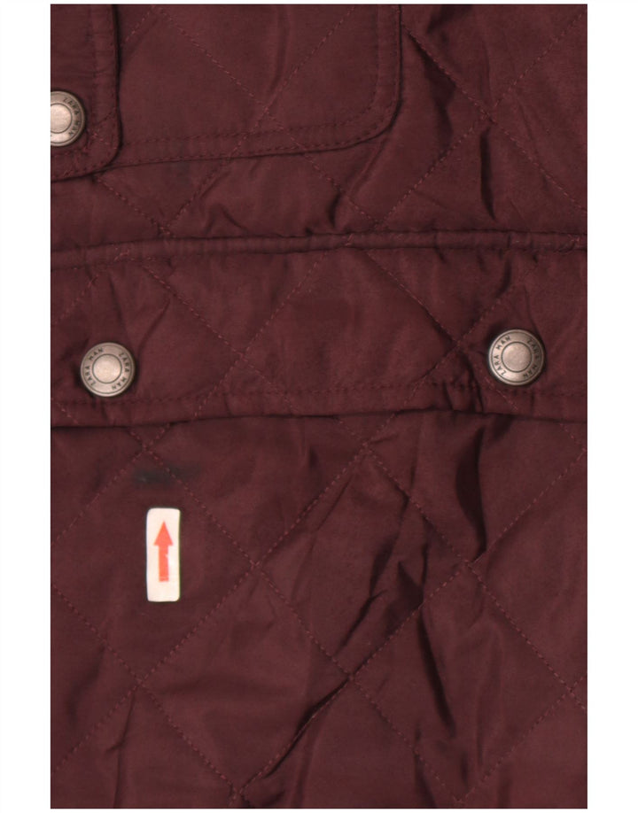Giacca trapuntata da uomo Zara UK 40 grande poliestere bordeaux
