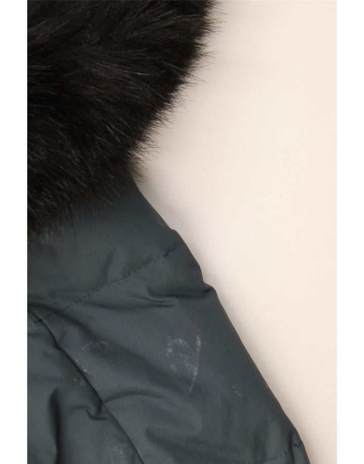 Giacca imbottita bomber con cappuccio da donna Superdry UK 14 Colorblock blu medio