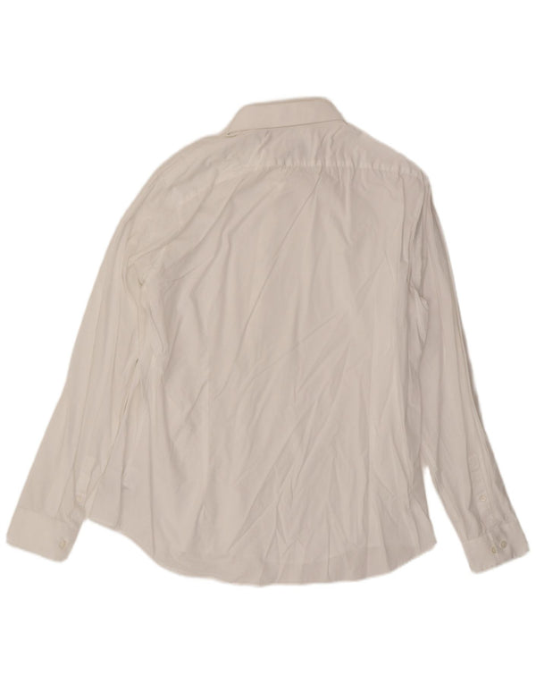 Camicia slim fit da uomo Calvin Klein taglia 17 1/2 XL cotone bianco