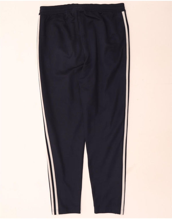 Pantaloni da tuta da uomo Adidas Large in poliestere blu navy