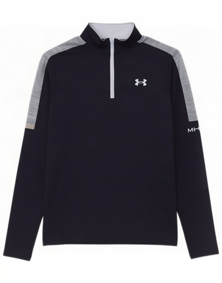 Under Armour Mens Graphic Pullover Tuta Top Small Blu navy