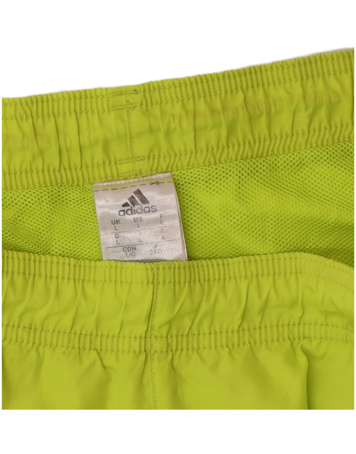 Pantaloncini sportivi Adidas da uomo grandi in poliestere verde