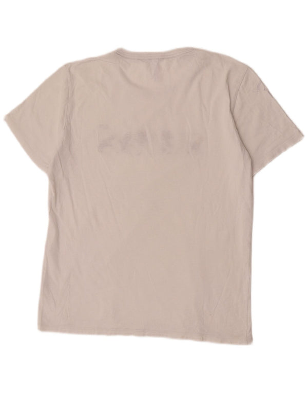 T-shirt grafica da donna Sun68 Top UK 14 grande cotone bianco
