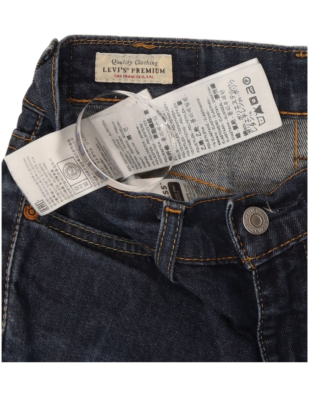 Jeans slim da donna Levi's W27 L32 cotone blu navy