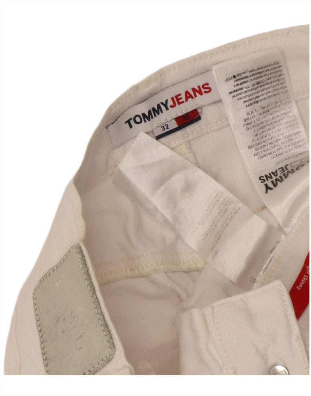 Jeans slim da donna Tommy Hilfiger W32 L30 cotone bianco