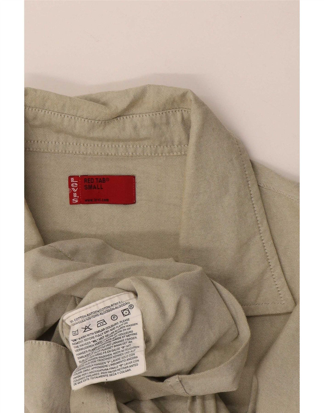 Camicia a maniche corte da uomo Levi's Small in cotone beige
