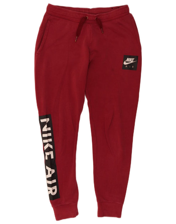 Pantaloni da tuta con grafica Nike da uomo, pantaloni da jogging, piccoli, color bordeaux
