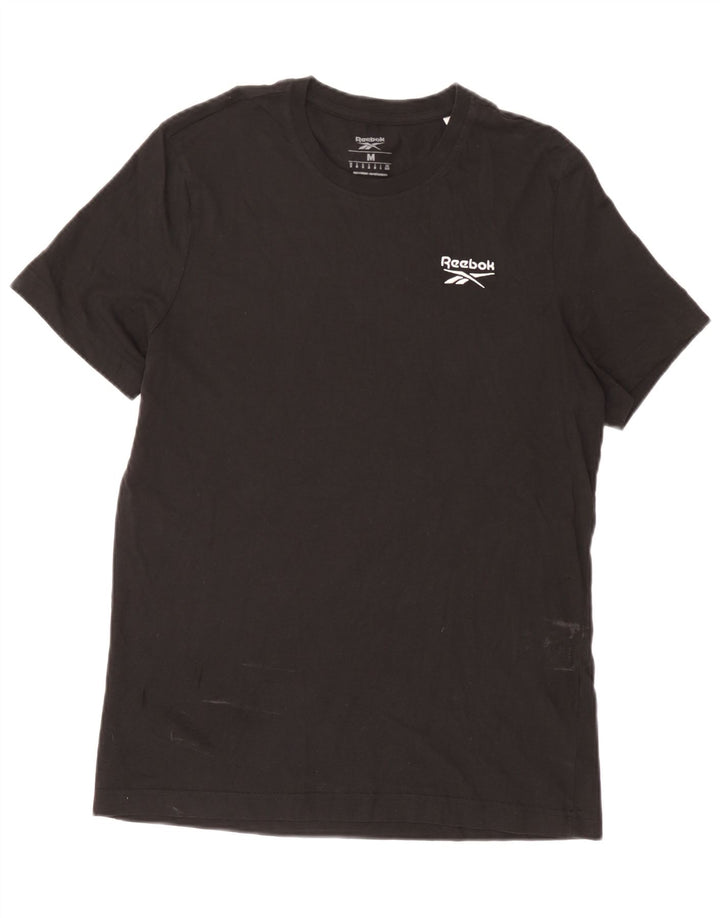 T-shirt Reebok da uomo Top media in cotone nero