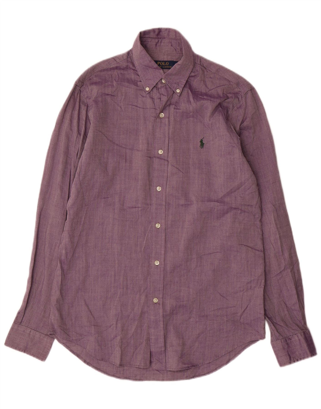 POLO RALPH LAUREN Camicia da uomo piccola in cotone spinato viola