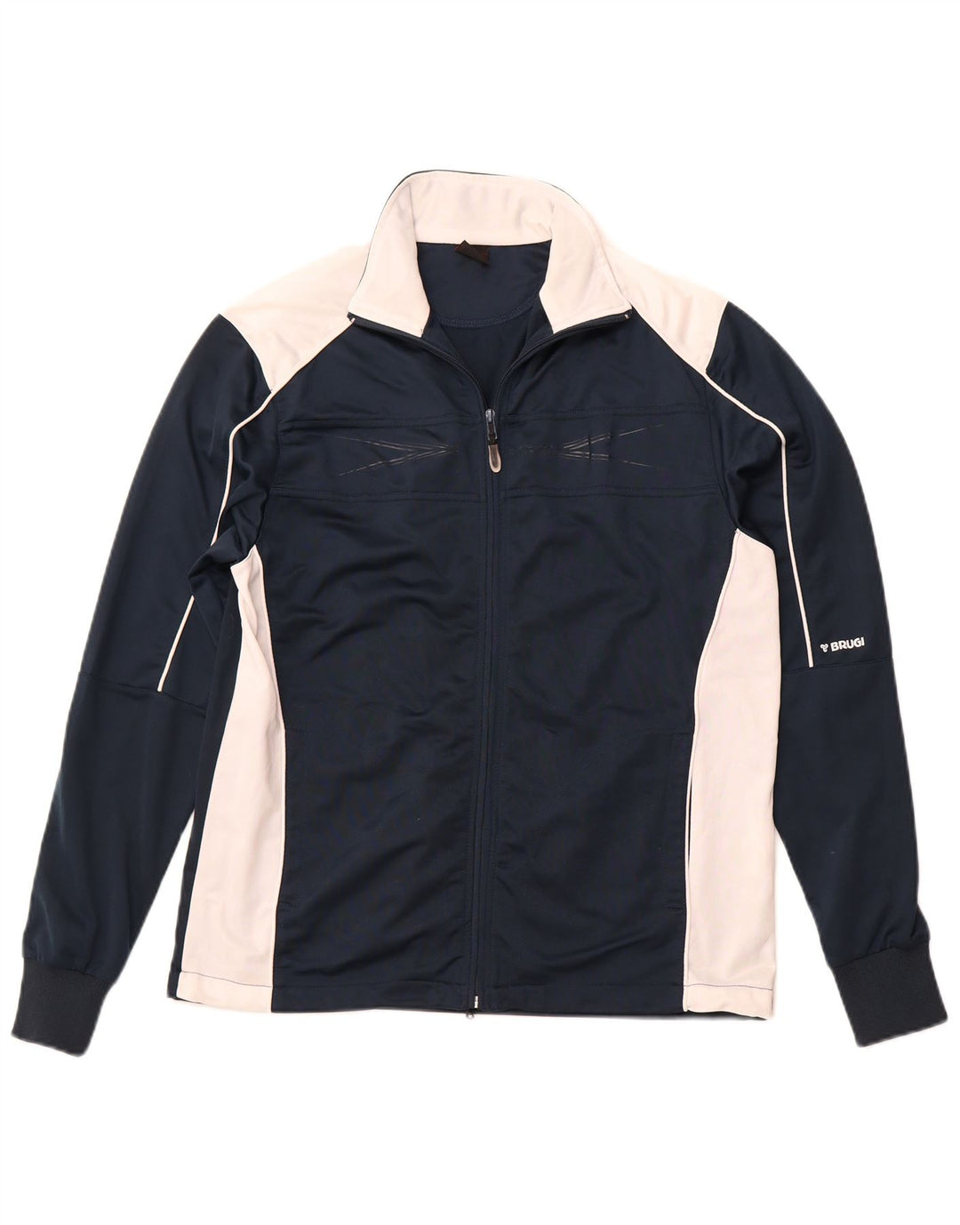 Giacca da tuta da uomo BRUGI in poliestere color block medio blu navy