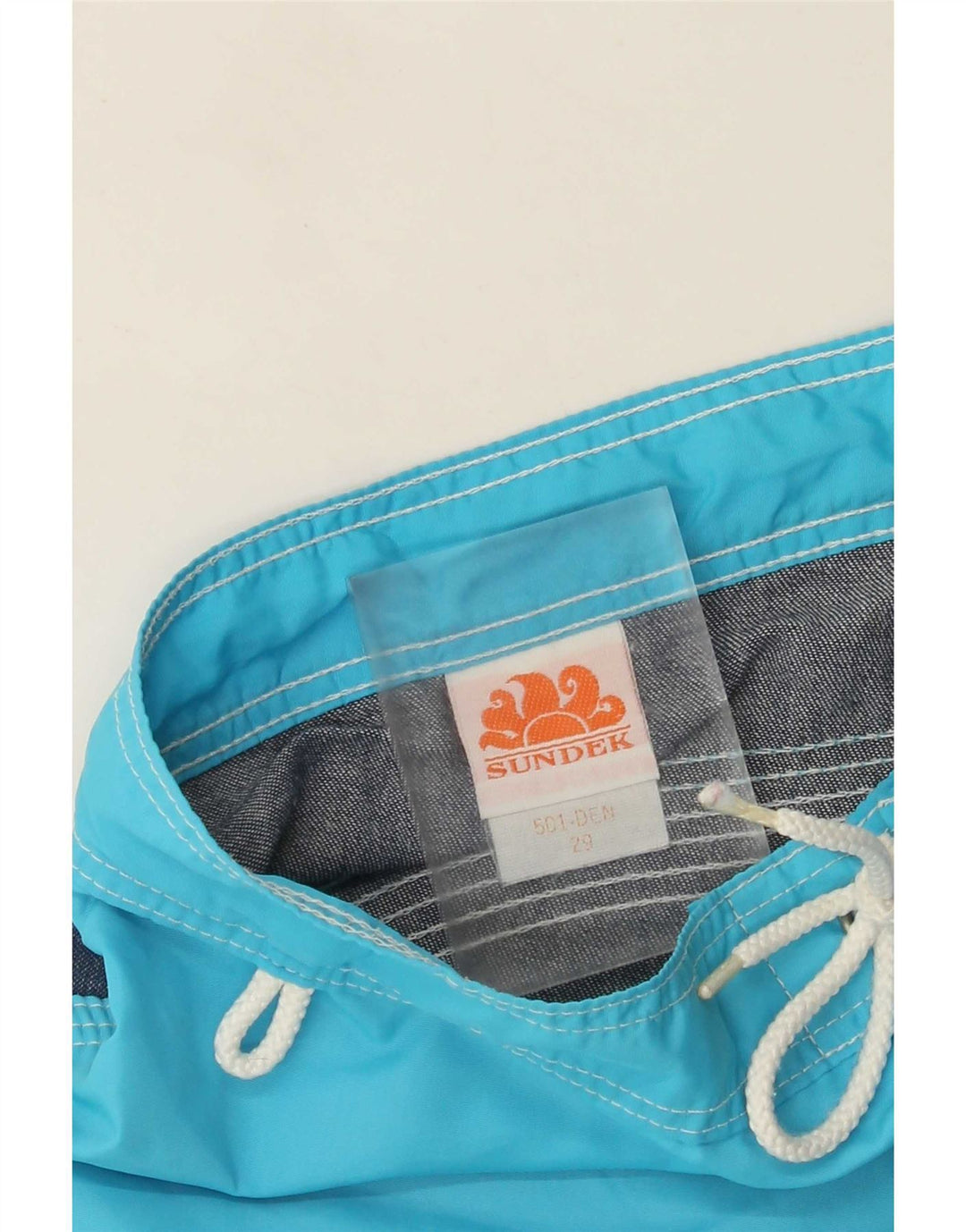 Pantaloncini da bagno da uomo Sundek piccoli in nylon color block blu