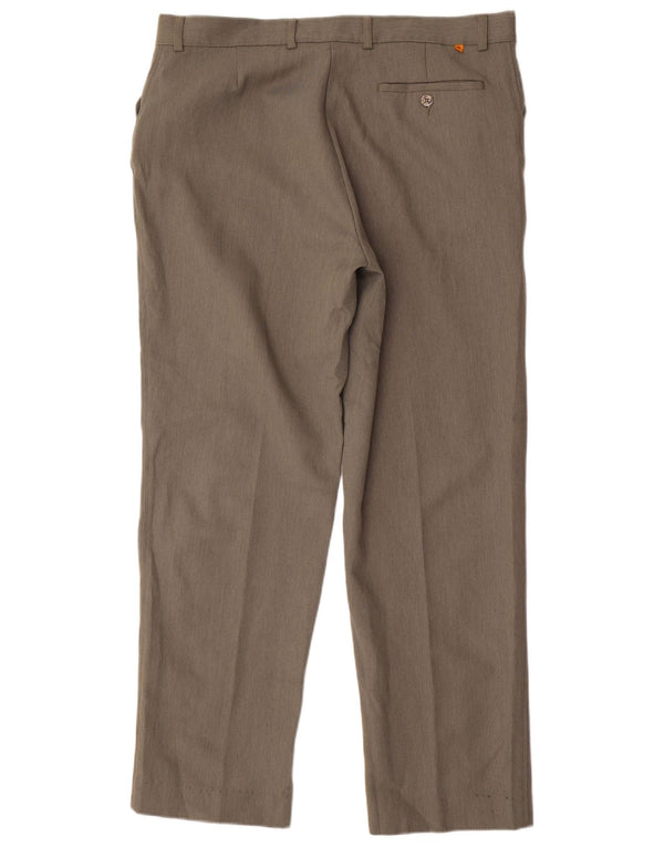 Pantaloni casual dritti da uomo Farah W38 L31 poliestere kaki