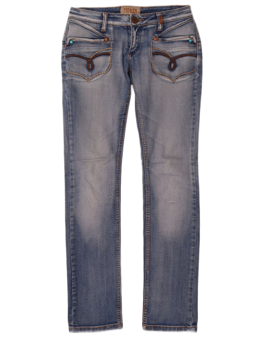 Jeans slim da donna Phard W28 L33 cotone blu
