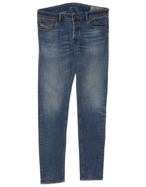 Jeans skinny slim slim da uomo Diesel W33 L32 cotone blu