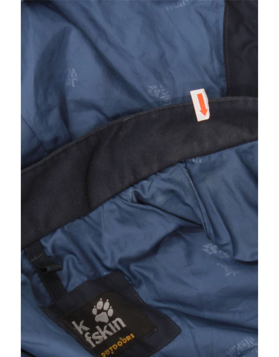 JACK WOLFSKIN Cappotto imbottito con cappuccio da donna UK 6 XS Poliestere blu navy