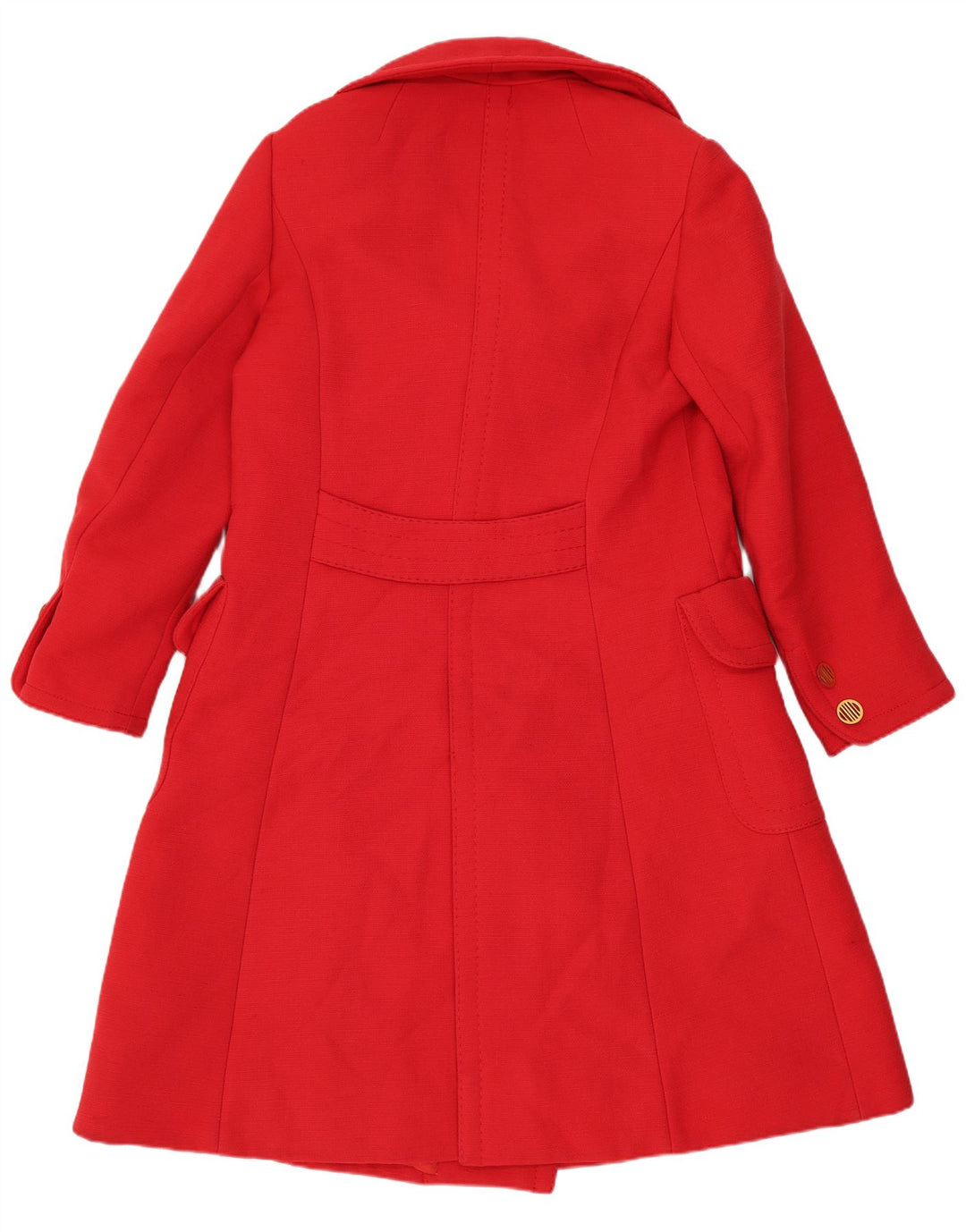 Cappotto doppiopetto vintage da donna UK 12 rosso medio