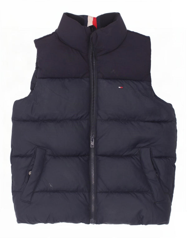 Gilet imbottito con grafica per ragazzi Tommy Hilfiger 5-6 anni in poliestere blu navy