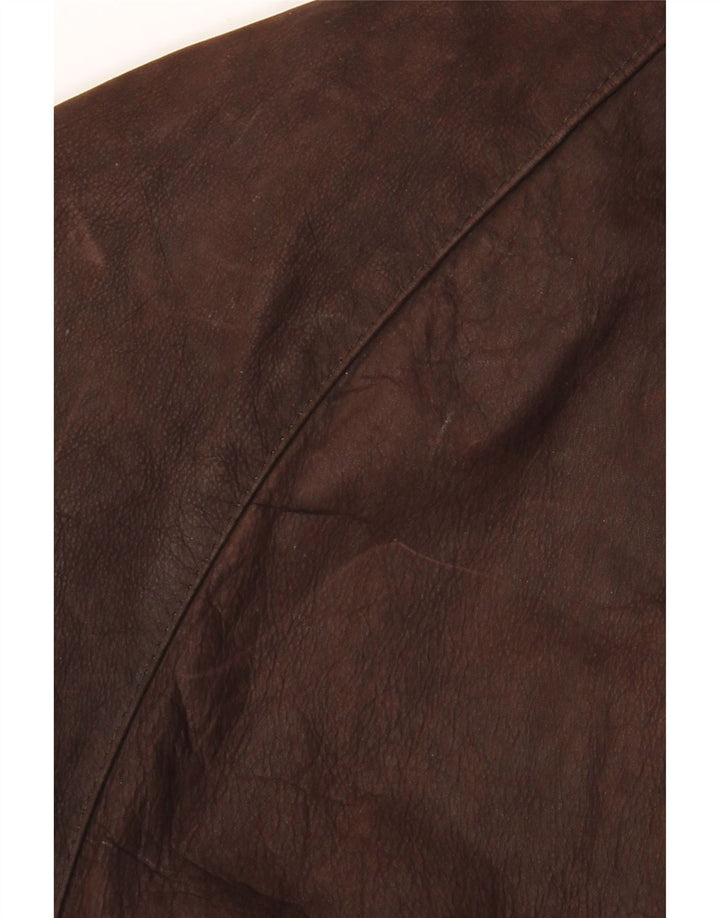 Giacca in pelle da uomo VINTAGE UK 42 XL in pelle marrone