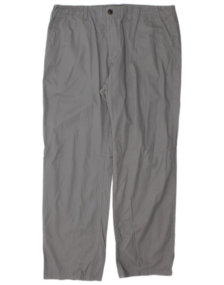 Pantaloni chino dritti da uomo EDDIE BAUER W38 L32 cotone grigio