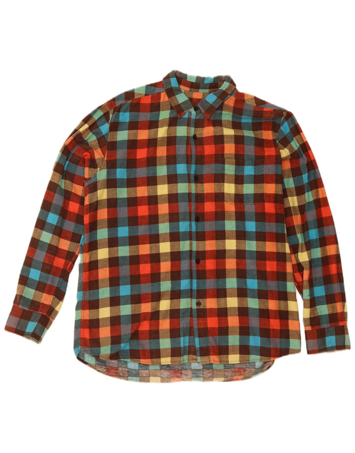 Camicia di flanella da uomo Quiksilver a quadri multicolore medio