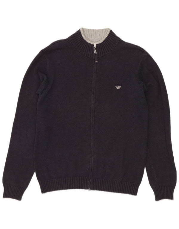 Maglione cardigan per ragazzi Armani Teen 13-14 anni blu navy