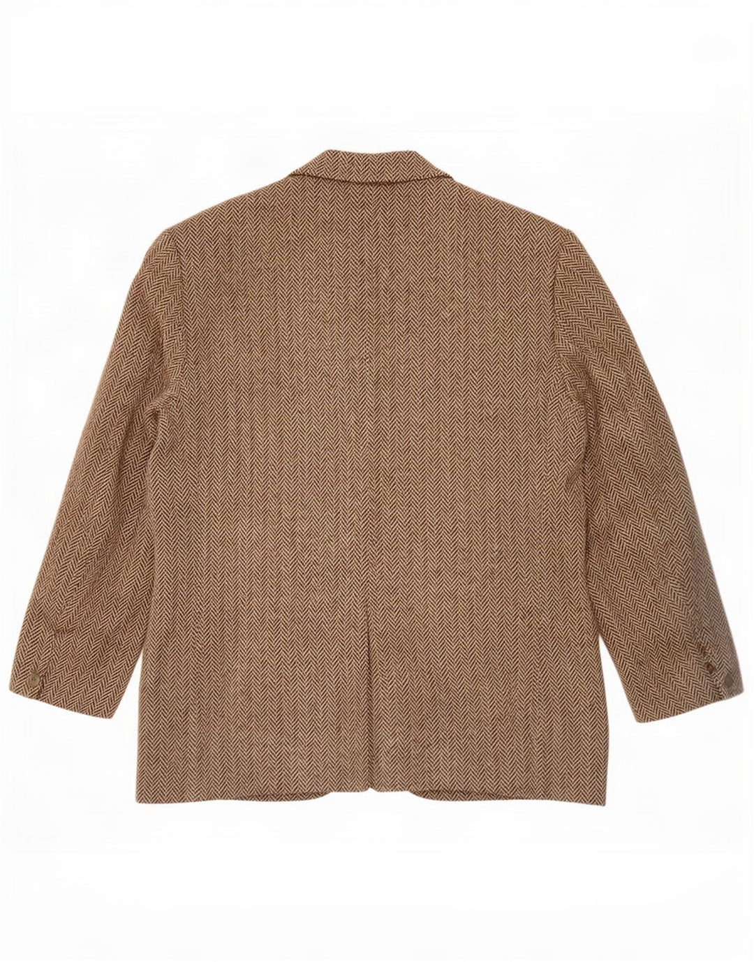 Giacca blazer a 3 bottoni da uomo Harris Tweed UK 38 Grigio medio a spina di pesce
