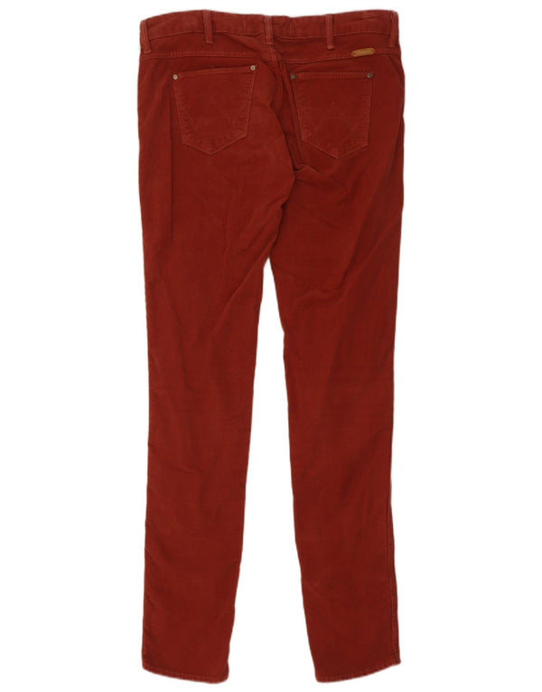 Pantaloni skinny da donna Wrangler Courtney in velluto a coste W28 L32 in cotone rosso