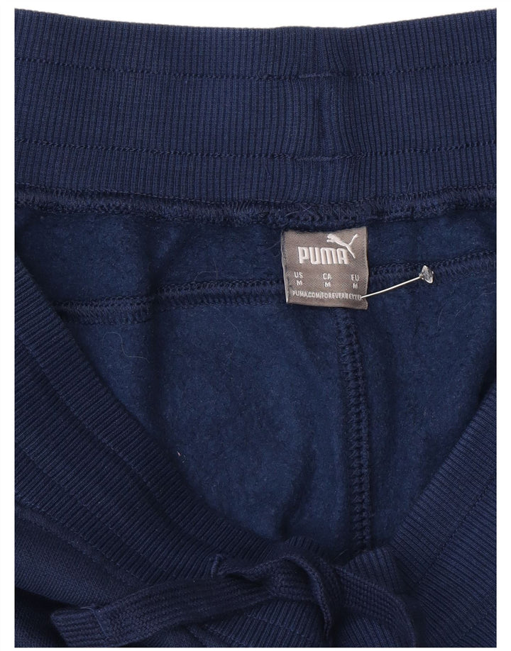 Pantaloni da tuta con grafica PUMA da uomo Joggers medi in cotone blu navy