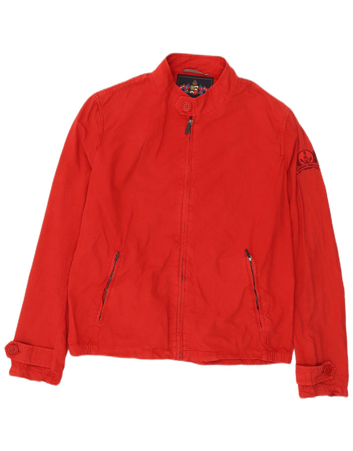 Giubbotto bomber da uomo Amerigo Vespucci UK 40 grande cotone rosso