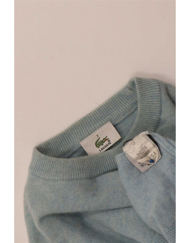 Maglione maglione girocollo da uomo Lacoste taglia 3 piccolo lana d'agnello blu