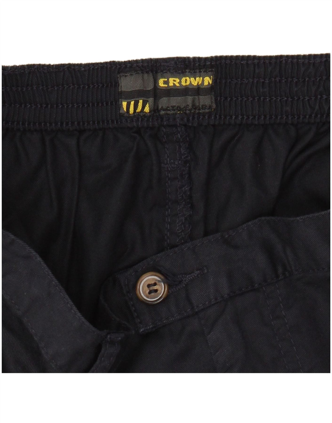 Pantaloncini chino da uomo CROWN W32 cotone blu navy medio