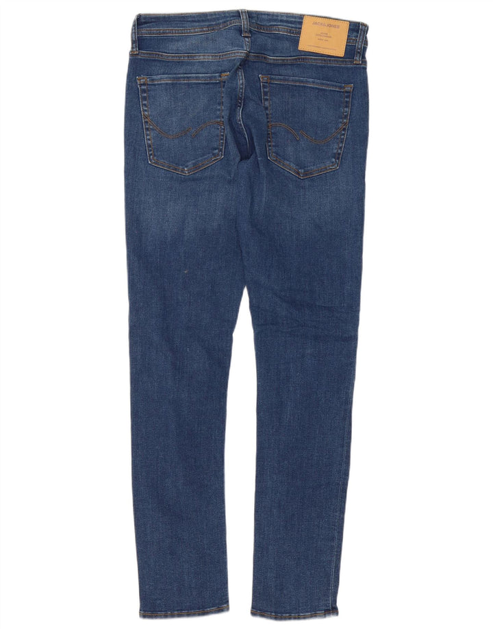 Jack & Jones Uomo GLENN Slim Jeans W33 L32 Cotone Blu