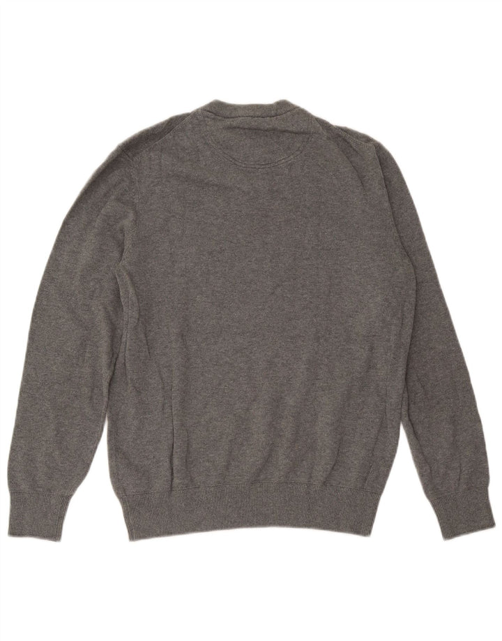 Maglione da uomo con scollo a V Timberland piccolo in cotone grigio