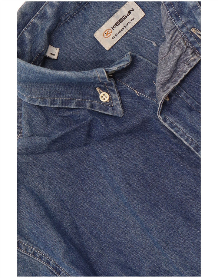 Camicia di jeans da uomo KEEGAN grande cotone blu