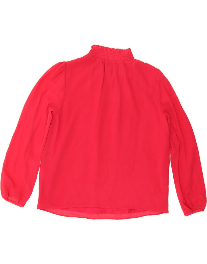 J. CREW Womens Oversized Long Sleeve Blouse Top UK 10 Small Pink Polyester Vintage J. Crew and Second-Hand J. Crew from Messina Hembry 