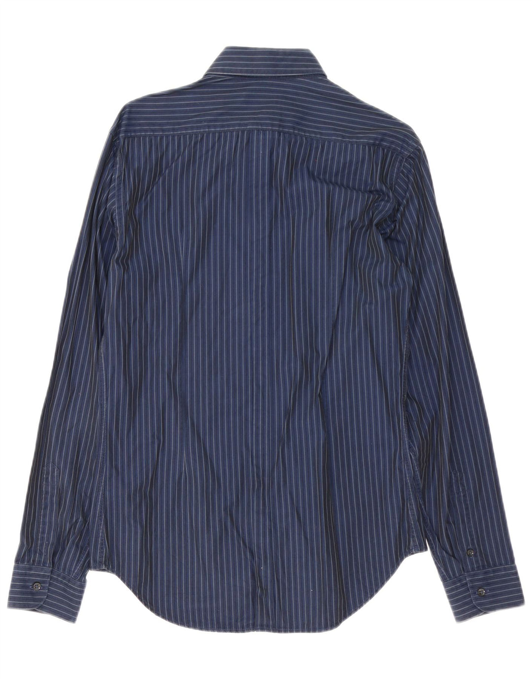 Camicia Zara da uomo in cotone gessato medio blu navy