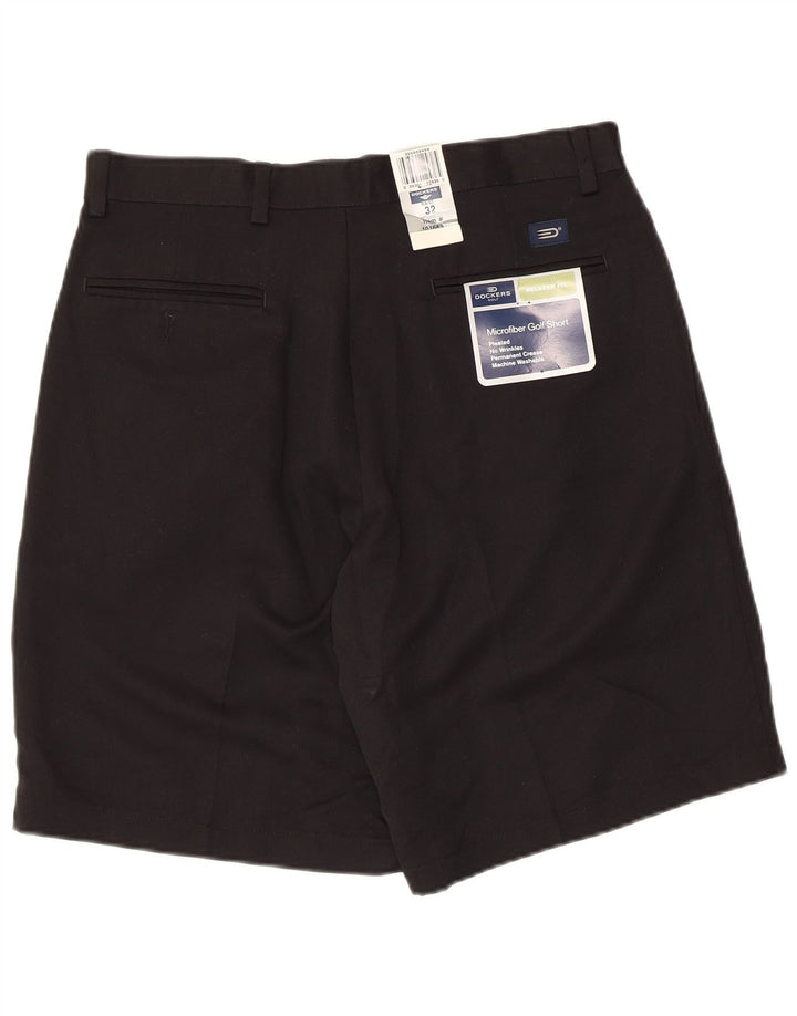 DOCKERS Pantaloncini chino con pegging da uomo W32 poliestere medio nero