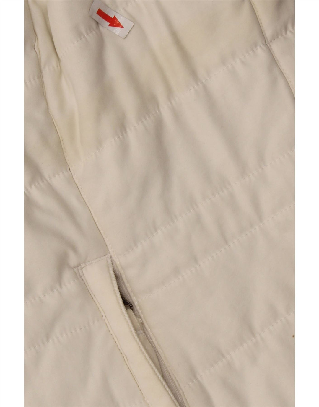 WEIRD FISH Gilet imbottito da donna UK 14 Large Poliestere bianco