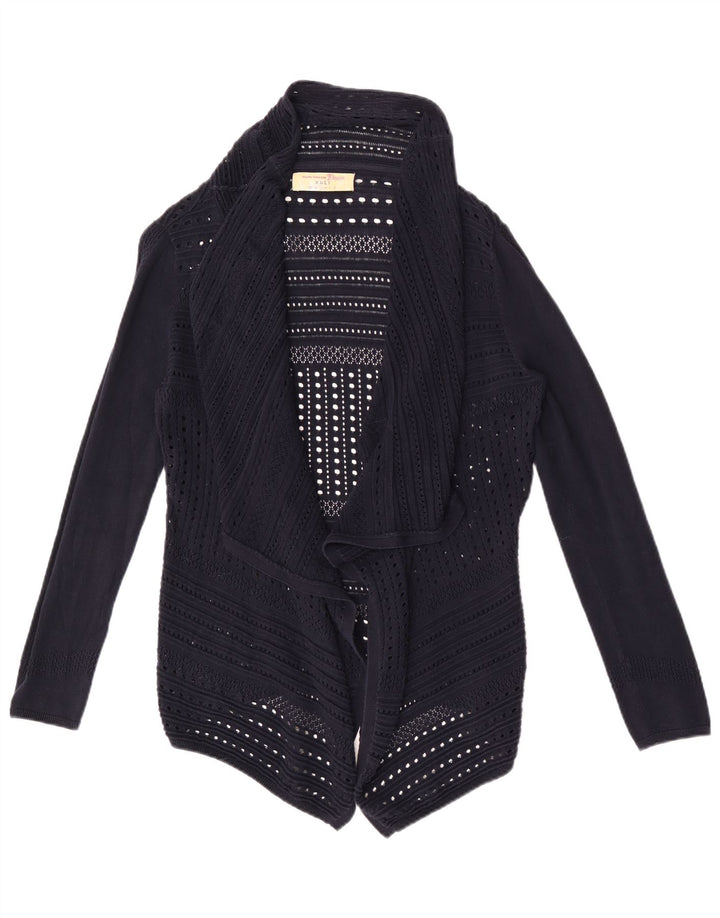 Maglione cardigan aperto asimmetrico da donna Tom Tailor UK 10 piccolo blu navy