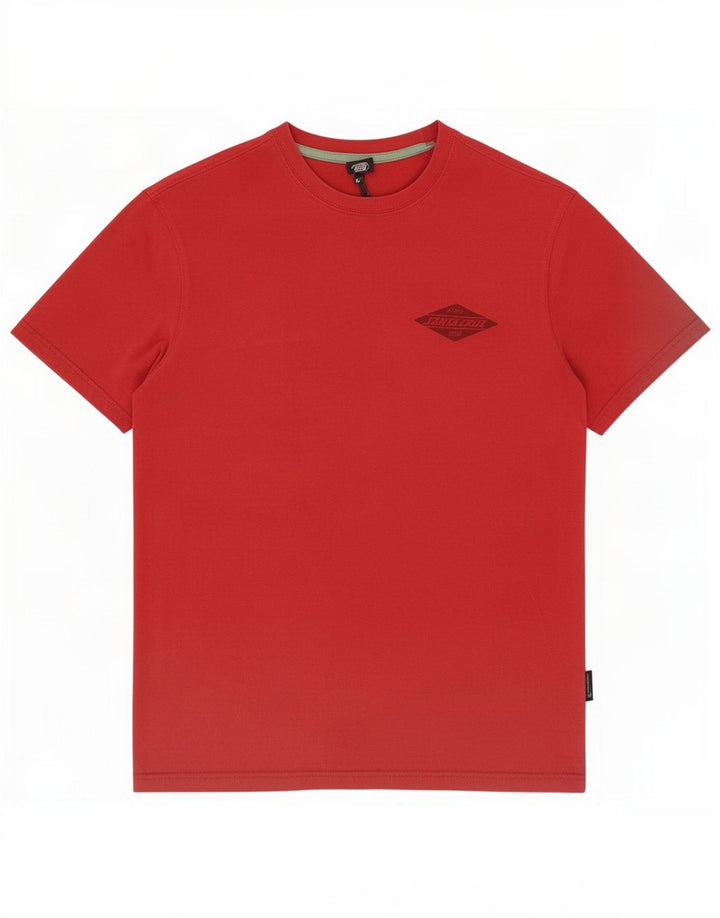 T-shirt grafica da uomo Santa Cruz Top in cotone rosso medio