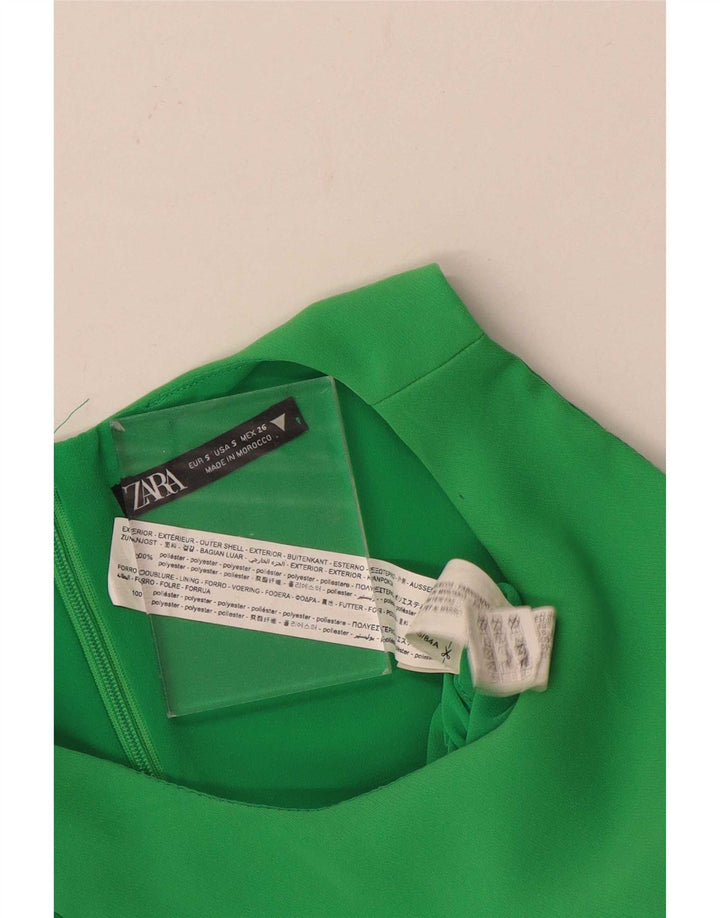 Tutina corta senza maniche da donna Zara UK 10 piccola verde poliestere