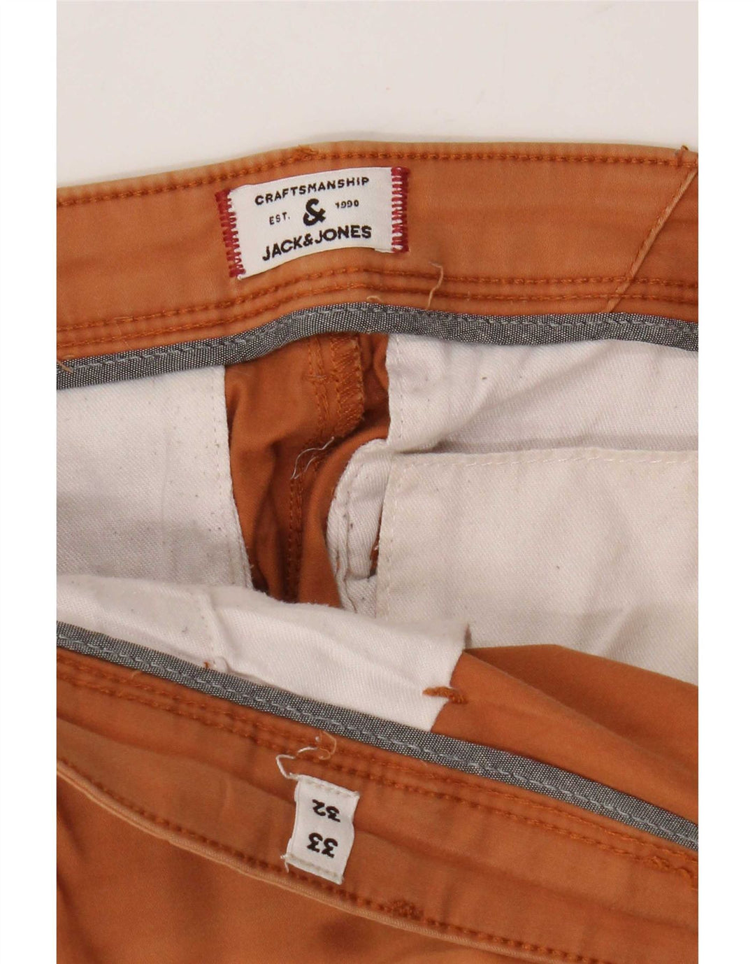 Pantaloni chino slim Marco da uomo Jack & Jones W33 L32 arancioni