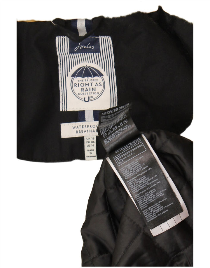 Giacca Parka con cappuccio da donna Joules UK 18 XL poliestere nero