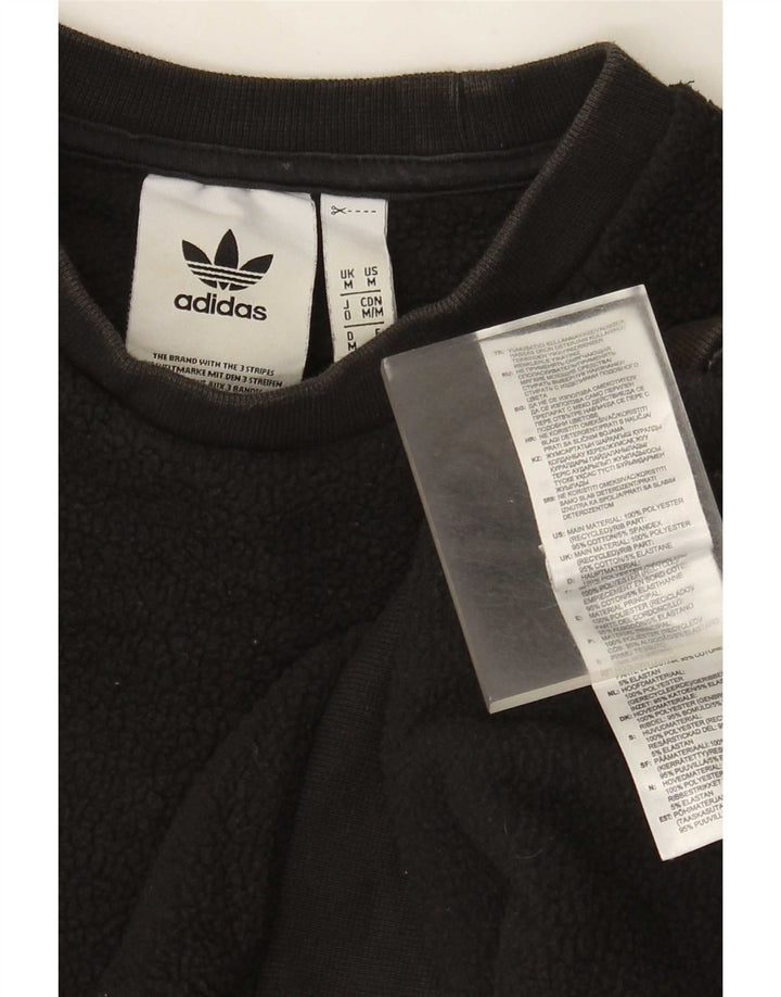 Maglione in pile grafico Adidas da uomo medio poliestere nero