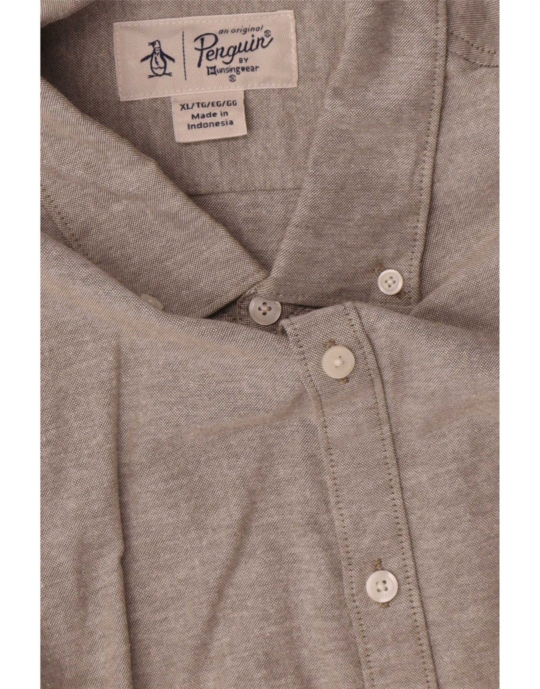 Camicia da uomo Penguin XL in cotone grigio