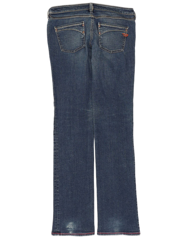 DIESEL Womens Distressed Straight Jeans W29 L33  Blue Cotton